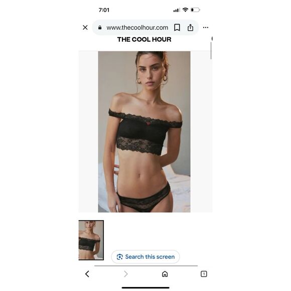 NWT Out From Under Red Lace Floral Bra Top / Bralette Off The Shoulder Size XL - Picture 5 of 16